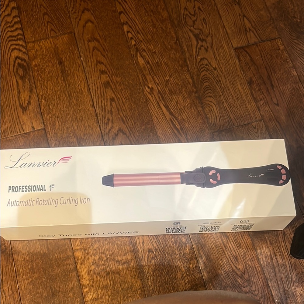 Professional 1" Automatic Rotating Curling Iron - Pink and Black